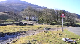 Cockley Beck, Duddon valley, Cumbria, England, United Kingdom - Early morning sunshine in the hills on 23rd April, 2021.