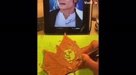 Danish creator transform leaves into artwork of Michael Jackson and famous TikTokers