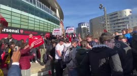 Arsenal fans stage Kroenke out protest at The Emirates