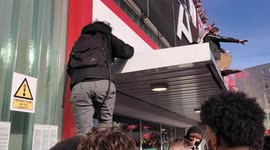Arsenal Fans Gather Outside Emirates Stadium In Protest Against Arsenal Owner Stan Kroneke