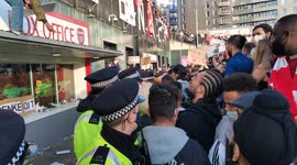 Newsflare Edit - Police Move In At Kroneke Out Protest At Emirates Stadium