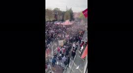 UK: Arsenal Fans Gather Demanding ‘Kroenke Out’ Outside Emirates Stadium In London