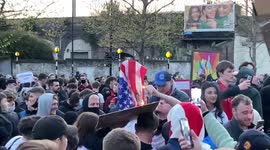 Arsenal fans burn US flag in protest against American billionaire owner Stan Kroenke