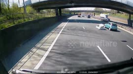 Have a seat: Sofa dropped on Manchester motorway leaves UK drivers baffled