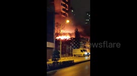 Fire rocks parcel warehouse in Turkey