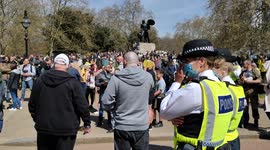 Thousands gather across Hyde Park for anti lockdown protest in London today