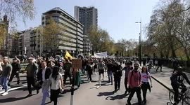 Thousands of protesters march in London against lockdown