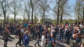 Thousands march from marble arch and down Oxford Street