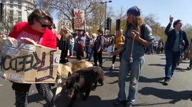 Mass Unite For Freedom march through the streets of central London