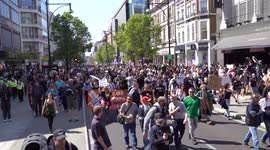 Tens of thousands flood Oxford Street to protest the Lockdowns in the UK.