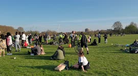 Large crowds still in attendance at anti lockdown protest in Hyde Park