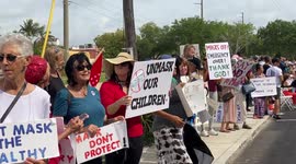 Anti-Maskers Protest at Grand Opening of Florida's Largest Food Hall in Delray Beach