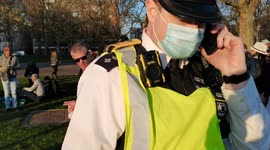 Police begin asking people to leave at London anti lockdown protest
