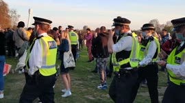 Mass violence breaks out at London anti lockdown protest