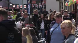 Crowds flock to Derbyshire town as lockdown is eased and UK basks in warm weather