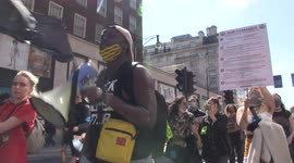 Black Lives Matter protesters march in London against proposed UK policing bill