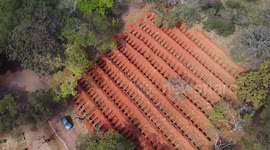 Aerial view of the cemetery of Vila Formosa in the Capital of São Paulo