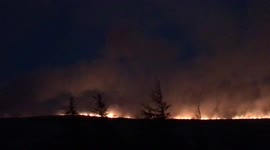 Huge moorland blaze above Manchester