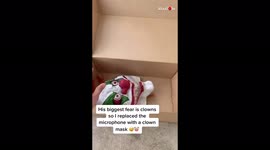 Man pranks friend by placing TERRIFYING clown mask in package he ordered