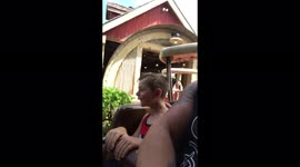 When your first roller coaster at Disney World goes south.