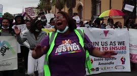 Hundreds of South African LGBTQ people march after spate of murders
