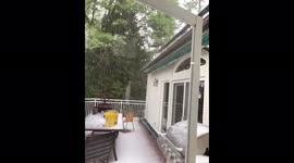 US: Hailstorm Strikes Northern California