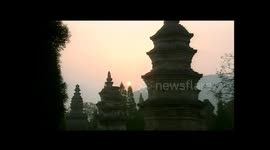 Monks Morning Practice in Shaolin Temple, Mountain Shaoshi, Henan, China