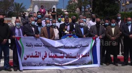 The Palestinian factions in the Gaza Strip organize a stand of support and assistance to our people in Jerusalem.