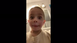 Son cracks phone screen w/ teeth… reaction is priceless!!!!