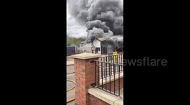 UK: Fire Erupts At Ballymoney Tyre Centre In County Antrim, Northern Ireland