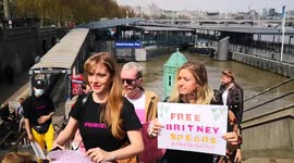 Small group parade through London demanding Britney Spears to be 'freed'