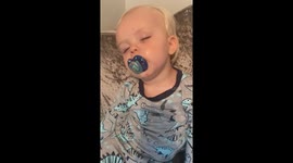 Very tired toddler can’t quite make it to bedtime