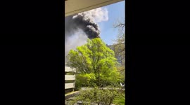 Bethesda, Maryland high-rise building bursts into blaze