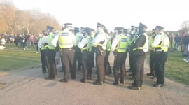 violent police attack peaceful protesters hyde park 24th april 2021