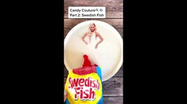 Artist recreates fashion designer Dorit Kemsley using just food
