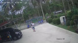 Iron gate falls onto three-year-old girl who emerges unscathed