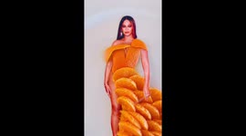 Food artist uses fruit and veg to recreate famous singers' iconic looks