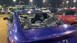 Violent hailstorm severely damages dozens of cars at Oklahoma dealership