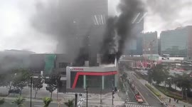 Toyota showroom catches fire in Philippines capital Manila