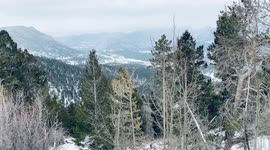 Beautiful Calming Snowfall in the Rocky Mountains