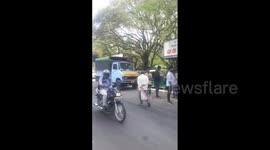 Grizzly scene as trucks line up to deposit dead at crematorium in India