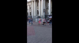 Amazing Brass Band street show in Russia
