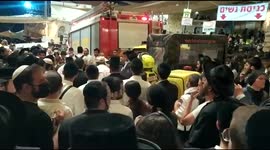 Scene of the tragedy in Meron where dozens of Israelis died during a Lag B'Omer celebration attended by 10s of thousands