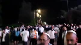 1st responders run to the scene of the tragedy in Meron