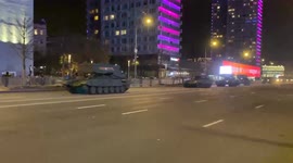 Convoy of military vehicles enter Moscow ahead of the city's Victory Day Parade