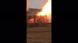 Explosion causes gas pipeline in southern Russia to burst into flames