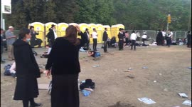 Many celebrants at Meron Lag B'Omer that ended in tragedy still trying to make their way back home this morning