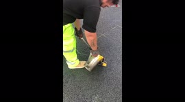 'Cool Footage Shows How a Disabled Logo is Painted on the Street'