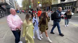 British music band Little Mix leaves Global Radio Studiıos
