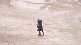 Matt Smith on the set of House of Dragons at Holywell Bay Cornwall UK.